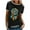 Black, variant on DailyTrove Women's Boho Dreamcatcher Print Short Sleeve T-Shirt - Casual Loose Tee, Spiritual for Festivals & Outings