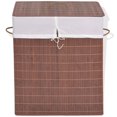 thumbnail image 1 of vidaXL Bac à Linge en Bambou Rectangulaire Marron, 1 of 5