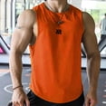 thumbnail image 2 of Ramiter Men Tank Top Mens Light Weight Quick Dry Sleeveless ProtectionRash Guard Shirt Orange,XL, 2 of 7