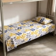 thumbnail image 7 of AuroraX White Bed Sheets Flat Sheets Cooling,Sold Separately Printed Floral Patterned Sheet for Bed, 7 of 7