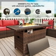 thumbnail image 6 of Sunmthink 13-Piece Outside Rattan Sectional Sofa with Fire Pit Table and 2 Coffee Table, Red, 6 of 9
