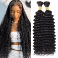 thumbnail image 1 of Trenzas bohemio para resaltar el cabello humano, 220 g, 55 cm, 1B, 1 of 6