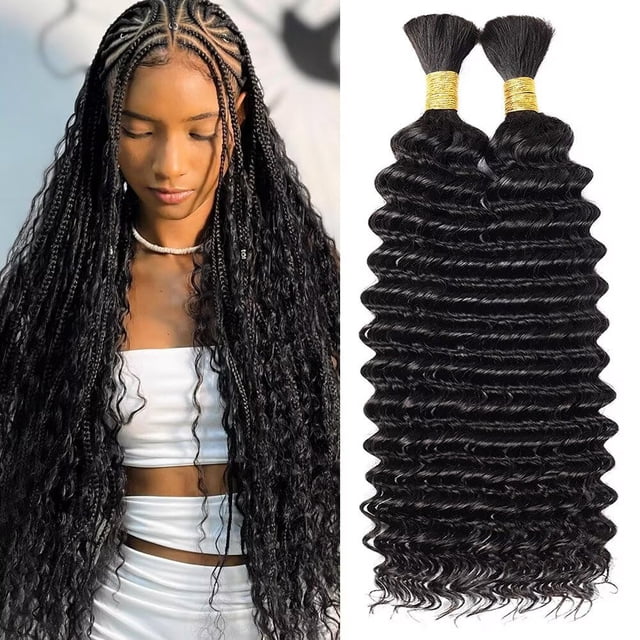 Trenzas bohemio para resaltar el cabello humano, 220 g, 55 cm, 1B