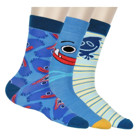 Poppy Playtime Co. Horror Game 3-Pack Adult Crew Socks OSFM