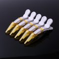 thumbnail image 3 of Juego de 10 pinzas para el pelo de salón de plástico, pinzas para el pelo de cocodrilo para peluquería (amarillo), 3 of 8