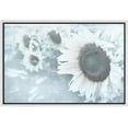 thumbnail image 3 of PixonSign Framed Canvas Print Wall Art Close-Up of Sunflower Field Nature Plants Photography Realism Modern Scenic Relax/Calm Blue Cool for Living Room, Bedroom, Office - 24"x36" White, 3 of 5