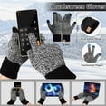 thumbnail image 3 of 3 PCS Winter Heated Scarf Beanie Hat Touchscreen Gloves Set for Men and Women, USB Rechargeable 5000mAh Battery Neck Warmer 3 Temperature Settings (Gray Plaid), 3 of 7