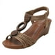 thumbnail image 5 of Sandalias de cuña de suela gruesa para mujer, zapatos informales de verano con suela blanda, zapatos de estilo romano retro de talla grande, 5 of 5