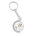 thumbnail image 1 of windll weather wind illustration pattern rotatable keyholder disc accessories chain clip, 1 of 3