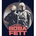 thumbnail image 2 of Men's Star Wars: The Book of Boba Fett Fennec and Boba Classic Circle  Pull Over Hoodie Navy Blue 2X Large, 2 of 4
