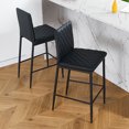 thumbnail image 5 of SESSLIFE Bar Chair Set of 2, Counter Height Bar Stools for Kitchen Counter, Black Kitchen Stools with Black Legs, Barstools for Restaurant, Coffee Shop, 5 of 9