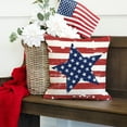 thumbnail image 2 of 4th of July Pillow Covers 18x18 inch Set of 2 Blue Big Stars Decor Red White Stripe Throw Pillow Cover Independence Day Decorative Cushion Cases for Home Sofa Couch Chair Living Room 112E, 2 of 6