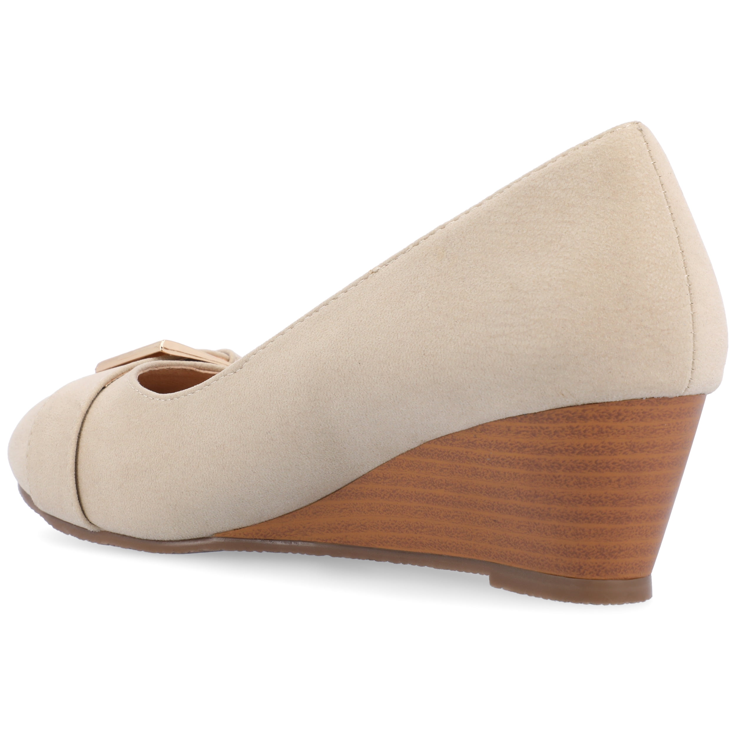 Journee Womens Graysn Comfort Insole Slip On Round Toe Wedge, Widths Available