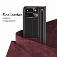 thumbnail image 2 of Dteck Case for Google Pixel Fold 2 / Pixel 9 Pro Fold 2024 , Magnetic Hinge Protection Premium PU Leather Case with Kickstand & Pen Holder, Rose, 2 of 7