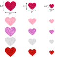 thumbnail image 3 of Stickers de corazones Fancy Land 500 piezas de espuma con glitter autoadhesivos, 3 of 7