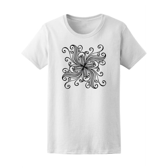 Beautiful Deco Flower T-Shirt Women -Image by Shutterstock, Female Medium