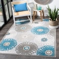 thumbnail image 4 of SAFAVIEH Cabana Anuki Floral Indoor/Outdoor Area Rug, Beige/Blue, 5'5" x 7'7", 4 of 14