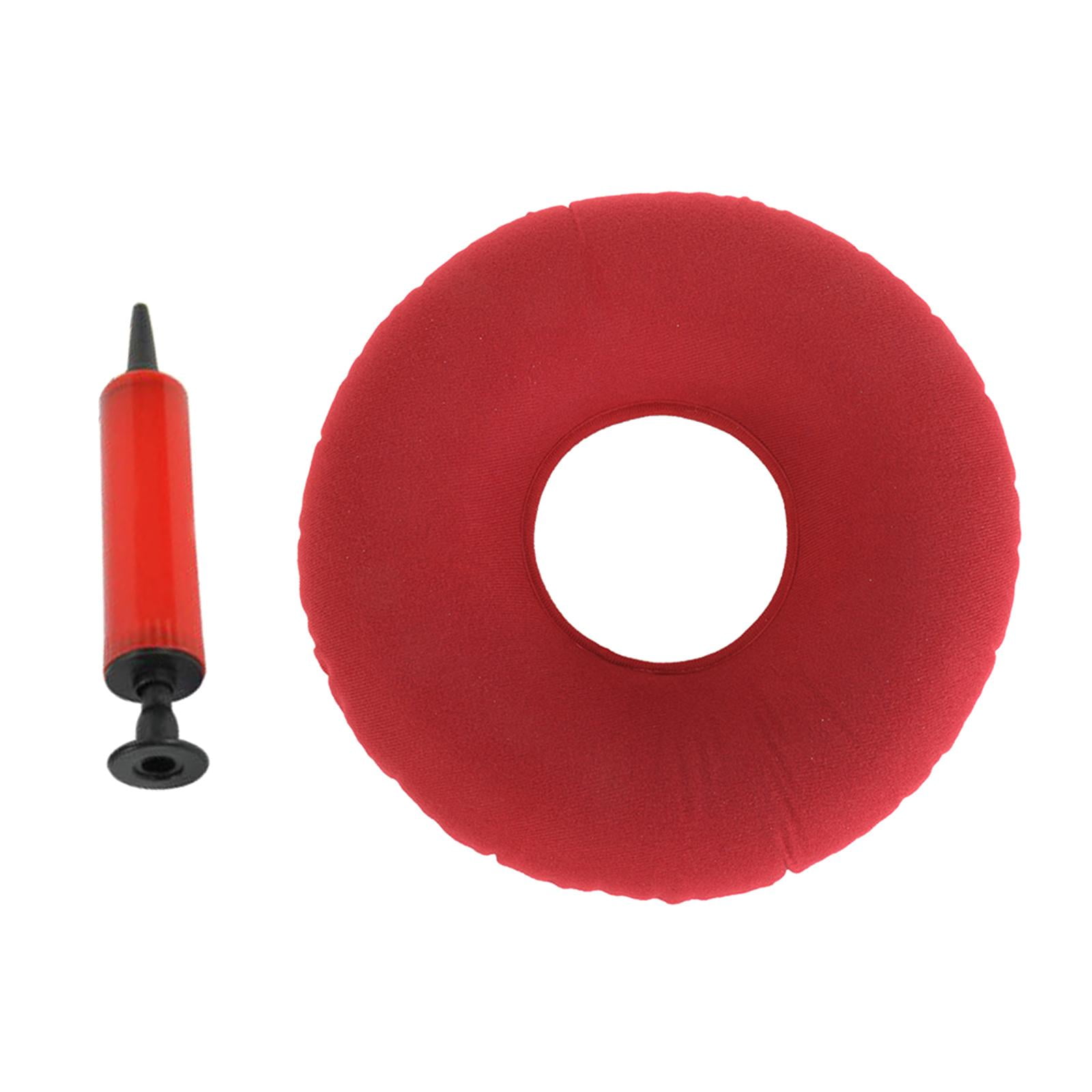 Roofei 15 Inflatable Donut Cushion for Tailbone Pain Relief Donut Pillow  Seat Cushion with Pump for Hemorrhoids, Bed Sores, Prostatitis - Red 