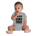 thumbnail image 6 of Brisco Brands Flex But I Like This One Piece Muscles Baby Bodysuits for Boys, 6 of 7