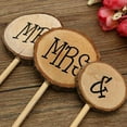 thumbnail image 6 of Coolmade Mr & Mrs Cake Toppers Rustic Wedding Wood Decorations Mariage Wedding Cake Topper Pick Decoration, 6 of 9