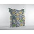 thumbnail image 2 of Flower Prism Suede Blown and Closed Pillow Gold and Green on Gray 20"x20", 2 of 5
