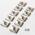 thumbnail image 1 of 10pcs Stainless Steel U Type Clips Plate Leaf Spring Nut M6 M5 M4 M8 8mm 5mm 6mm 4mm Reed Nuts for Car Motorcycle Scooter ATV, 1 of 5