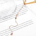 thumbnail image 4 of CANDYFANCY Daisy Zircon Stainless Steel Anklet Bracelet ECG Love Adjustable Rose Gold Anklets for Women Men 7.8-8.66 Inches - -, 4 of 4