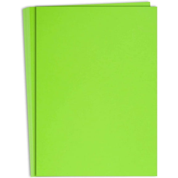 Hamilco Colored Cardstock Paper 11" x 17" Lime Green Color Card Stock Paper 50 Pack