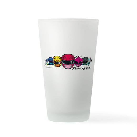 CafePress - Power Rangers Linear Helmets - Pint Glass, Drinking Glass, 16 oz. CafePress