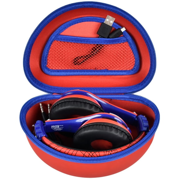 Wireless Bluetooth Headphone Case for eKids, for Beats Studio Pro, Solo2 , Kids and Toddler Headband Storage Bag-Red (Box Only)
