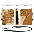 thumbnail image 4 of FORUDESIGNS Butterfly Sunflower Print Bible Case for Women Men Be Still And Know That I Am God Bible Cover Case Lightweight Scripture Bag Bible Protective with Handle and Zipper, M, 4 of 7