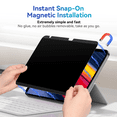 thumbnail image 4 of Magnetic Privacy Screen Protector Compatible with iPad 10th Gen 10.9" & iPad 11th Gen 11", Removable Anti Blue Light Glare Spy Filter, High Sensitive Bubble-Free Black Security Private Shield, 4 of 10