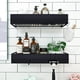 thumbnail image 4 of Organizador adhesivo Shower Caddy Roseyat con ganchos, paquete de 2 unidades, color negro, 4 of 8