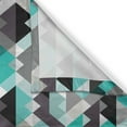 thumbnail image 3 of Ambesonne Geometric Kitchen Curtains, Zig Zag Mosaic, 55"x39", Turquoise Grey Black, 3 of 3