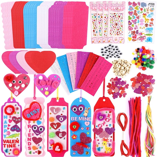 Kit de manualidades DIY de San Valentín para niños, 401 piezas, yafeite