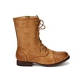 thumbnail image 2 of Nature Breeze Prima-08 Leatherette Lace Up Military Combat Ankle Bootie, 2 of 5