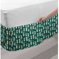 thumbnail image 2 of Summer Bed Skirt, Beach View Women Sunbathing and Relaxing Modern Feminist Illustration, Elastic Bedskirt Dust Ruffle Wrap Around for Bedding Decor, 4 Sizes, Forest Green Multicolor, by Ambesonne, 2 of 2