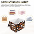 thumbnail image 7 of Foldable Fabric Storage Bin With Handle Collapsible Basket Box Storage With Lid Organizer Pumpkin Faces, 7 of 7