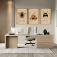 thumbnail image 3 of Vintage Bee Wall Hieng Bee Happy Wall Decor Entomology Hieng Poster Cute Animal Canvas Wall Painting Kids Room Painting Picture Mural Prints For Living Room Bedroom Office, 3 of 6