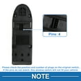 thumbnail image 4 of Interruptor de ventana eléctrica Unique Bargains No.61319122110 Interruptor de control de ventana para BMW 528i 2008-2010 Base 3.0L L6 - Gas Plástico Gris, 4 of 7