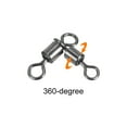 thumbnail image 4 of Uxcell 3 Way Swivel 88lb Copper Fishing Cross Line T Turn Terminal Tackle, Black 60 Pack, 4 of 7