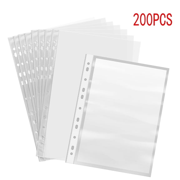 200Pcs Sheet Protectors,8.2 x 12in Clear Binders Document Protectors Sleeves Fit for A4 Letter Size
