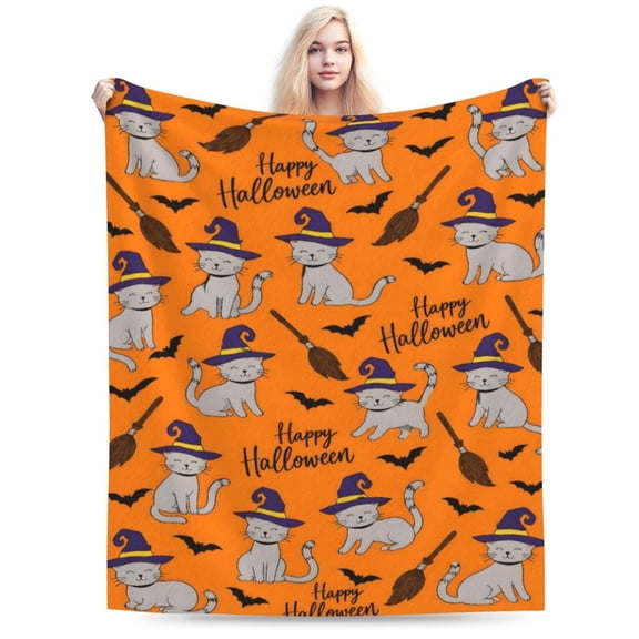 Halloween blanket , Soft, and Plush- Throw Blankets, Perfect for Lounging this Spooky Season 50x40