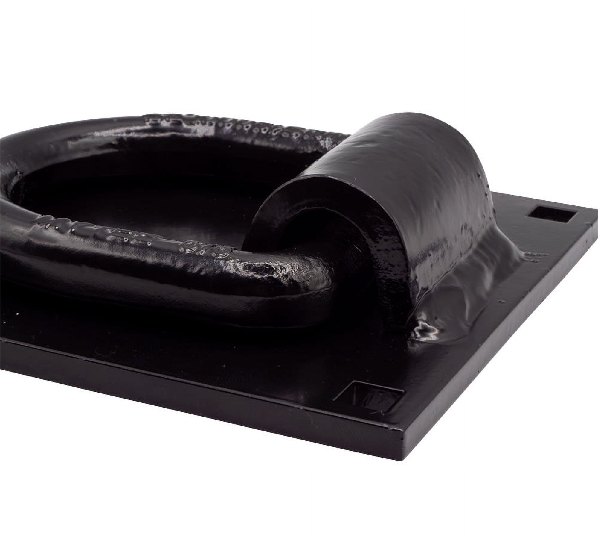 2 Pack 5/8" Heavy Duty Bolt-On Forged D Ring for Trailers Trucks, Cargo Tie Downs - 18,000 Lbs Breaking Strength Black Powder Coated Steel