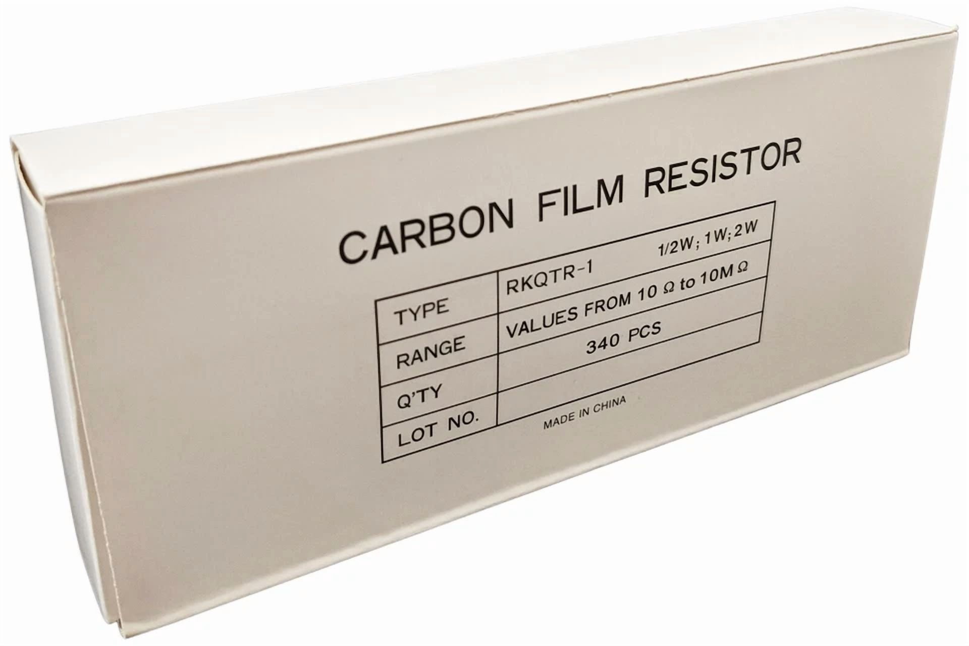 CIRCLE- 340 Piece Resistor Kit - Includes Assortment Of ½ Watt, 1W, And 2W Resistors