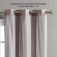thumbnail image 4 of Augusta Blackout Window Curtain Panels and Tiebacks, Faux Silk with Sheer Overlay, Grommet, Blush Pink, 38" x 84", 4 of 15