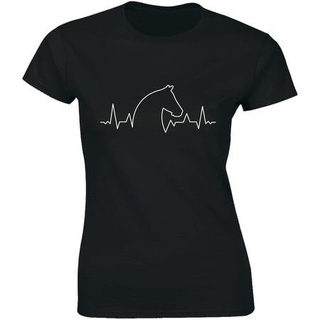 Horse Heartbeat pulse Ekg Equestrian - Summer Casual Women s Gift T-Shirt