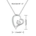 thumbnail image 2 of IEFSHINY Mothers Day Gifts for Women Heart Necklace Cubic Zirconia Necklace Jewelry Mothers Valentines Day Christmas Birthday Gifts, 2 of 6