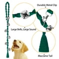 thumbnail image 2 of Dog Doorbells for Potty Training, Handmade Hanging Dog Bell for Door Knob for Puppies to Ring to Go Outside, Macrame Dog Doorbell Gift. DarkGreen, 2 of 5