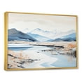 thumbnail image 2 of Designart "Canadian River Mountain Minimalism I" River Mountain Floater Framed Canvas Wall Art, 2 of 5